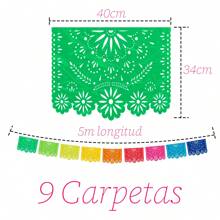 Decoración Plástico Picado Colores 25 Metros. - Arcoiris - Ver 4