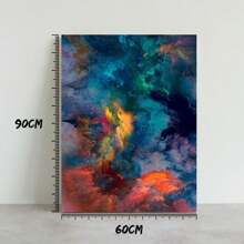 Abstract Decorative Frame Strong Colors Fabric Printing Infinite Edge - 彩色 - 查看 3
