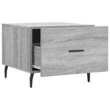 Stylish Grey Engineered Wood Coffee Table 50x50x40 Cm Modern Minimalist Design Laundry Baskets Back To School Travel Essentials Room Decor, Home Decor, Bedroom Decor Storage Organization And Storage - Grey - View 5