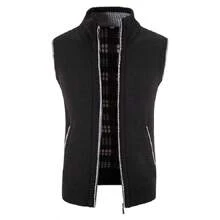 Chaleco Saco Sueter Chamarras Caballero Abrigos Para Hombre - Negro - Ver 3