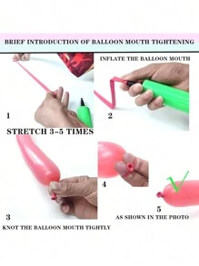 20/50个马卡龙长气球多色扭曲气球DIY造型长魔术气球带免费泵用于婚礼情人节生日节日派对装饰