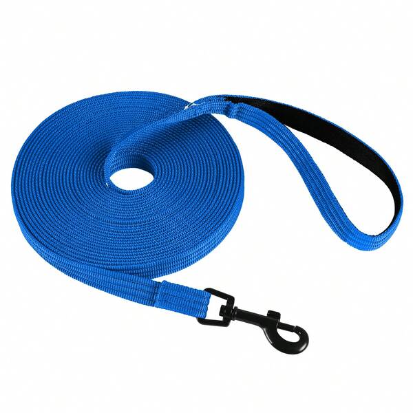 Lynxking 1 pieza Correa para perro, cinta de nailon de 15 pies, 30 pies, 50 pies de largo, correa de entrenamiento perfecta para perros, ideal para entrenamiento de obediencia, campamento, juego en el patio trasero