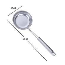 Useful Stainless Steel Hot Pot Filter Mesh Percolator Spoon Frying Scoop Long Handle Colander - Silver - View 13