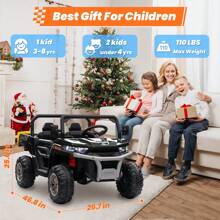 Joyracer 24V Ride On Toys UTV With Remote Control, 2 Seater Ride On Dump Truck, 2x200W Electric Powered 4-Wheeler Toys With Trailer & Shovel, MP3/Bluetooth Music, Big Kids