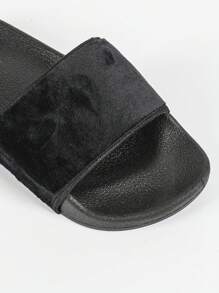 roulvxiang New Bestselling Women's Casual Home/Outdoor Slippers, Beach Sandals Suitable For Water, Black Rhinestone Glitter Platform Thick Sole Ladies Slide Sandals
