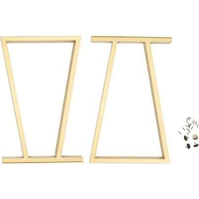 HOHOBLA Metal Table Legs, 28''inch DIY Furniture Legs With Strong Bearing Capacity 440.92lbs Per Leg, Desk Legs For Homes, Offices, Hotels, Bars(Gold)