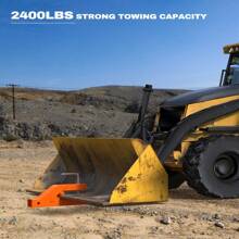 Clamp On Trailer Hitch, 2" Ball Tractor Mount Receiver, Tractor Bucket Trailer Hitch Compatible With Deere Bobcat Tractor Bucket - Orange - View 7