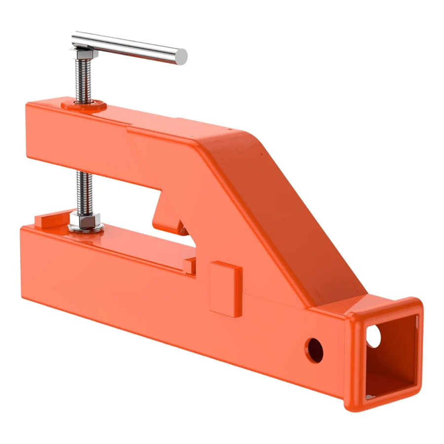 Clamp On Trailer Hitch, 2" Ball Tractor Mount Receiver, Tractor Bucket Trailer Hitch Compatible With Deere Bobcat Tractor Bucket - Orange - View 1