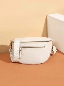Sac banane casual pour femmes, sac banane vintage en PU, sac de poitrine de voyage à poches multiples pour l'extérieur