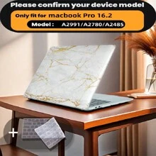 有 4 种大理石图案可供选择，并配有键盘保护膜。它与 MacBook Air Pro 保护套、13/14/15/16 英寸电脑保护套兼容，并配有键盘保护膜，A1370、A1534、A1502、A1707、A2337、A1932、A2179、A2338、A1706、A1708、A2681 塑料硬壳笔记本电脑保护套，黑色、蓝色大理石图案 A2485 A2442、A1466 A1369