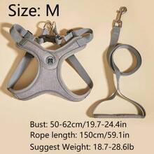1pc Pet Harness & 1pc Leash Set