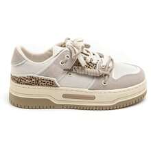 Thick-Soled Sports Shoe With Embossed Details - Leopard - View 2