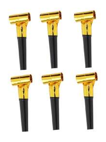 20PCS Black And Gold Party Whistles - Noise Atmosphere Makers For Birthdays, Graduation Celebrations, Mother's Day And Wedding, Babyshower Parties - Multicolor - View 2