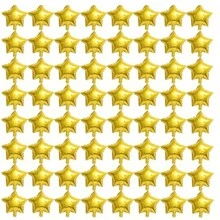 50 quả bóng bay hình ngôi sao vàng 5 inch (12,7cm), bóng bay màng polyester thích hợp cho ngày lễ tình nhân lãng mạn, sinh nhật, đám cưới, tiệc ma thuật hoặc trang trí đính hôn - Vàng - Xem 1