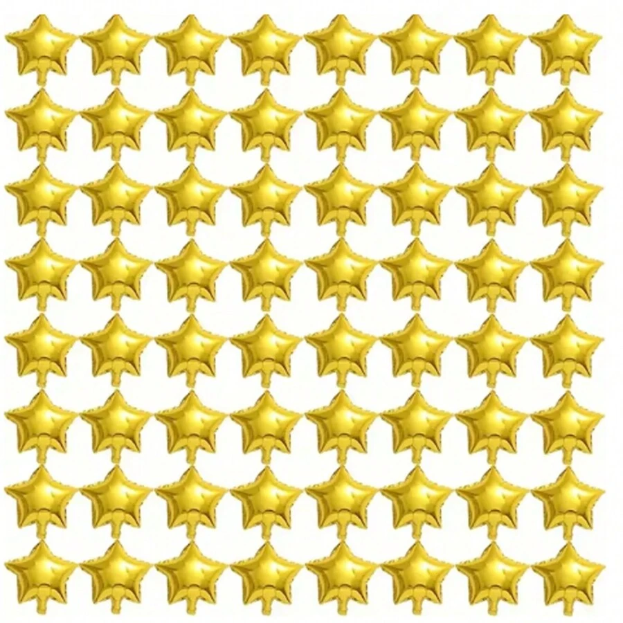 50 quả bóng bay hình ngôi sao vàng 5 inch (12,7cm), bóng bay màng polyester thích hợp cho ngày lễ tình nhân lãng mạn, sinh nhật, đám cưới, tiệc ma thuật hoặc trang trí đính hôn - Vàng - Xem 1