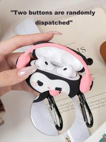Sanrio 1pc Cute Cartoon Headphone Airpods Protective Case, Soft Silicone Wireless Bluetooth Earphone Cover Compatible With Airpod 1/2/Pro/3/Pro2 (Earphones Not Included)