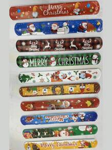 5/10/50 CHIẾC Vòng tay đồ chơi ông già Noel hoạt hình Giáng sinh vui nhộn cho trẻ em Quà tặng tiệc Giáng sinh cho trẻ em Quà tặng năm mới Túi đựng ﻿ - Nhiều màu - Xem 10