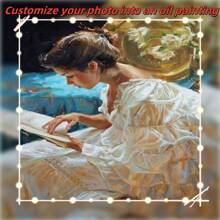 个性定制纯手绘油画，包含肖像画、真人写实画、婚纱照、宠物特写、风景画、静物画 - 彩色 - 查看 2