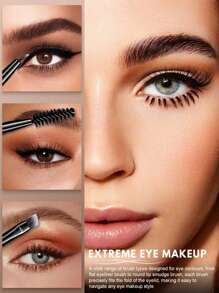45 Pcs Makeup Brush Set, Includes: 20pcs Makeup Brushes (Foundation, Powder, Eyebrow, Blush, Highlighter, Eyeshadow, Mascara, Eyeliner, Contour, Detail, Nose Shadow, Face), 1 Makeup Bag, 3 Makeup Sponges, 5 Powder Puffs, 10 Finger-Tip Powder Puffs, 3 Mini Makeup Sponges, 1 Makeup Brush Cleaning Palette, Suitable For All Skin Types, Perfect For Summer Makeup