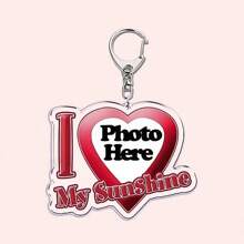 Personalized Keychain With Text "I Love My Boyfriend/Girlfriend/Wife/Hubby/Hot Mama/Dad/King/Queen/Idol/Baby/Family" As Gift - Multicolor - View 36