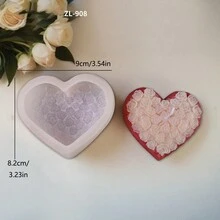 DIY Handmade Heart-Shaped Rose Scented Plaster Silicone Mold, Multi-Purpose - White - View 4