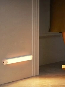 1pc Under Cabinet Light, Wireless Motion Sensor LED Light Bar, LED Long Sense Light, Rechargeable Magnetic Night Light, For Corridor Kitchen Cabinet Stairs Hallway Wardrobe Home Room Decoration