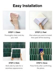 Commomy 1/10/20pcs Matte Self Adhesive Wall Tiles, Peel And Stick Tiles Backsplash, 3D Tile Stickers For Bathroom, 3D Wall Panels Indoor, Kitchen Decor, Modern Room Decor - Multicolor - View 12