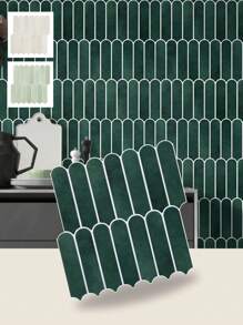 Commomy 1/10/20pcs Matte Self Adhesive Wall Tiles, Peel And Stick Tiles Backsplash, 3D Tile Stickers For Bathroom, 3D Wall Panels Indoor, Kitchen Decor, Modern Room Decor - Multicolor - View 3