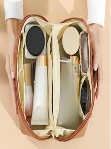 高品质流行时尚便携式化妆包，大容量旅行化妆包带枕头设计，多层户外盥洗袋，PU盥洗袋，化妆包，旅行收纳袋，礼品袋化妆包化妆品收纳袋化妆品收纳袋