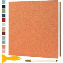 Álbum de fotos autoadhesivo con páginas magnéticas, para fotos de 4x6, 5x7, 8x10, libro de dibujo con bolígrafo metálico, adecuado para regalo, familia, boda, de 11x10.6 pulgadas, 40 páginas, color blanco