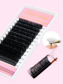 ARTSTAR Row12 Curvature C Lông mi giả màu đen 0,07 mm Mascara hàng dày Lông mi mềm Lông mi ghép Lông mi nhỏ mềm mại Chiều dài 8-20 mm Ngày Giáng sinh - C - Xem 5