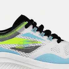 Skechers Zapatillas deportivas casuales transpirables y ligeras de malla para mujer