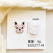 Dog Puppy Cute Animal Combination Mold Polymer Clay Cutter Stereo Dog Diy Earrings Pendant Jewelry Pottery Tools