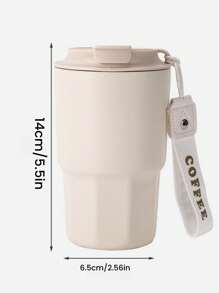 Stainless Steel Insulated Coffee Mug With Carrying Strap, Portable And Fashionable - Multicolor (6-packs) - View 2