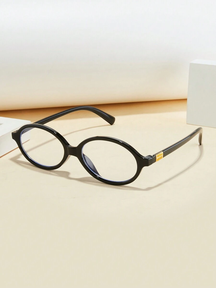 1 pieza/2 piezas/3 piezas Gafas de marco ovalado nuevas de 2025 para hombres, bisagras de metal, clásicas y versátiles, adecuadas para estudiantes, oficina, computadora, uso de teléfono