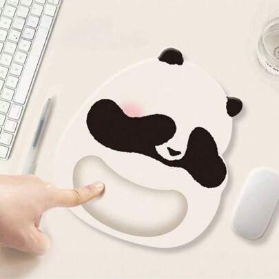 1pc Cute Panda Shaped Mouse Pad With Wrist Support, Memory Foam, Washable, Office Computer Mat Back To School Gaming Mouse Pad Desk Accessories Office Supplies Office Desk Accessories Mousepad Mouse Pad For Desk