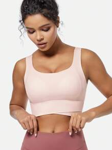 Camiseta de yoga transpirable con sujetador deportivo con función de recogida y a prueba de golpes que le da una hermosa forma a la espalda. Camiseta de entrenamiento para gimnasio.