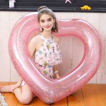 1 件 PVC 闪亮心形透明爱心游泳圈