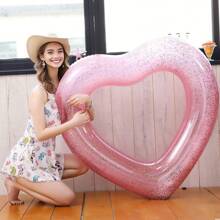 1 件 PVC 闪亮心形透明爱心游泳圈