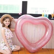 1 件 PVC 闪亮心形透明爱心游泳圈