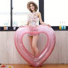 1 件 PVC 闪亮心形透明爱心游泳圈