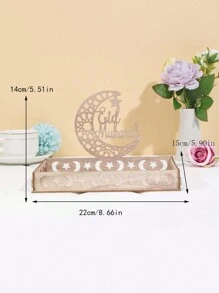 1 pieza Bandeja de madera con forma de luna y estrellas para caramelos/aperitivos, regalo decorativo de mesa creativo