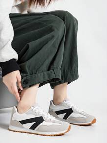 Alan Vincent [Light Freedom Series] White And Black Shoes For Women 2025 New Style Flat Shoes Comfortable And Fashionable Running Shoes Casual Sneakers Women Office Outdoor Shoes Ladies Shoes Cortez Student Girls Shoes Everyday All-Match Cortez Shoes - White - View 10