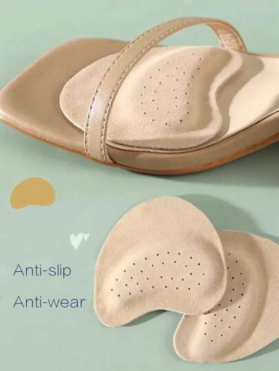 1-5 pares de calcomanías para la parte delantera del pie para tacones altos, suaves, con absorción de impactos, absorción del sudor y antideslizantes para sandalias de verano, almohadillas antideslizantes invisibles y autoadhesivas para la parte delantera del pie