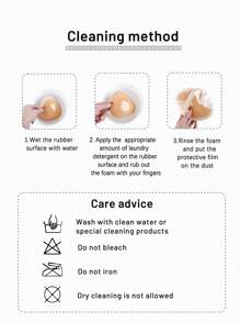 1对自粘硅胶薄加厚隐形胸垫，适用于泳装比基尼，提升胸型，纯色胸罩罩杯 - 卡其色 - 查看 7