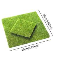 15 厘米 X 15 厘米人造苔藓草坪人造苔藓地衣多肉植物微观世界 DIY 植绒草垫苔藓装饰材料最佳礼物 - 綠色 - 查看 3