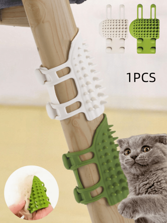 1 件宠物用品猫咪自我美容刷、除螨刷小狗饲养小狗饲养猫玩具猫抓柱