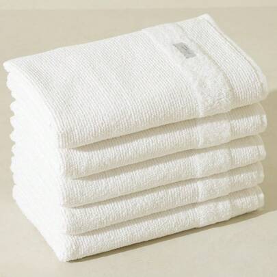 Kit 5 Toalha de Rosto Grossa Grande 46x80 cm 100% Algodão Felpuda M. Tereza Hotel Pousada Spa