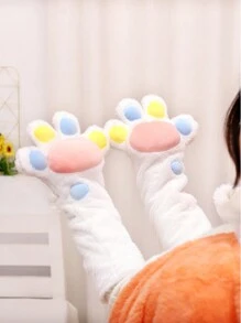 Black Furry Paws Fluffy Plushies Fursuit, White Therian Paws Therian Stuff Therian Gear, Cute Cat Paw Gloves Gloves With Claws, Furry Stuff Wolf Paws Gloves Fox Paws, Cosplay Furry Costume Christmas Decorations Friends Gifts - Multicolor - View 5