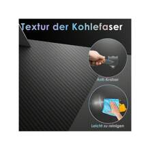 LILIIN 120/ 140/ 160 x 60cm Gaming Tisch Gamer Schreibtisch A-förmiger Computertisch mit RGB LED-Licht, Kohlefaseroberfläche Ergonomischer Eckschreibtisch mit Getränkehalter und Kopfhörerhaken